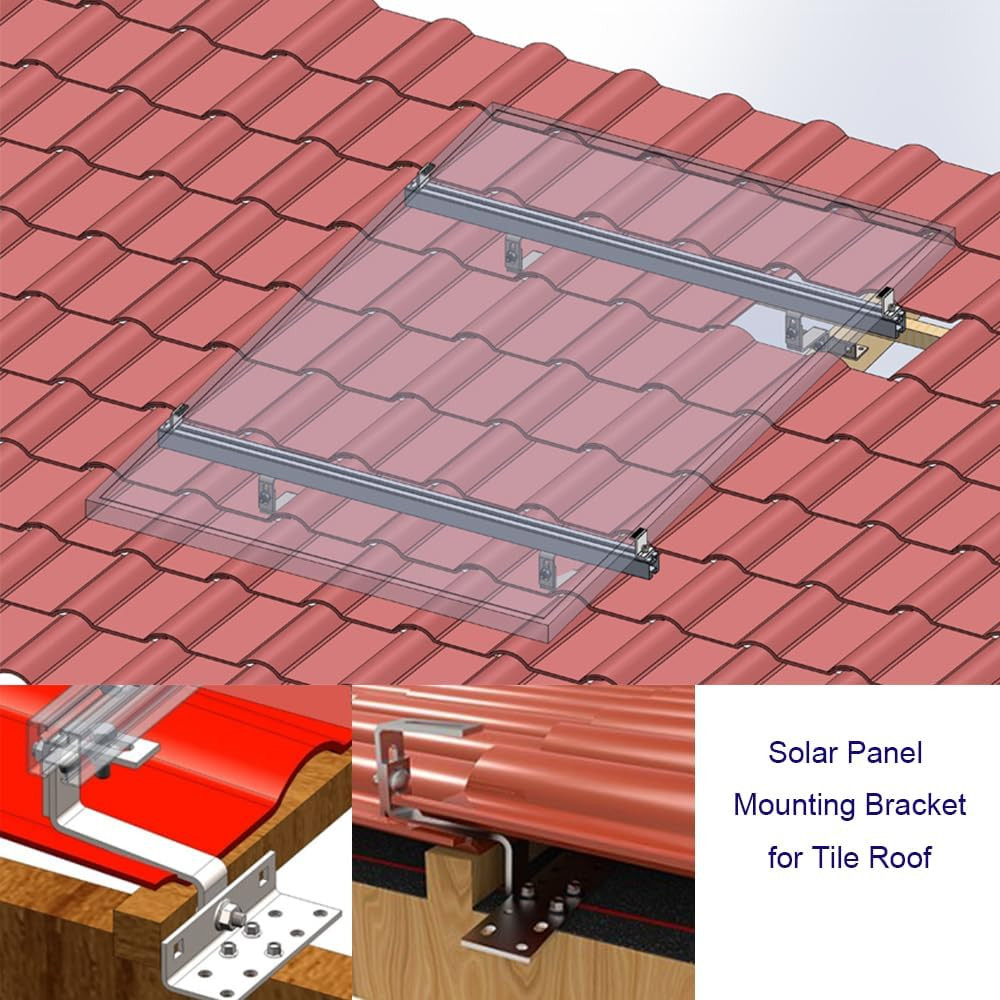 Adjustable Solar Panel Mounting Bracket Kit for Metal & Tile Roofs
