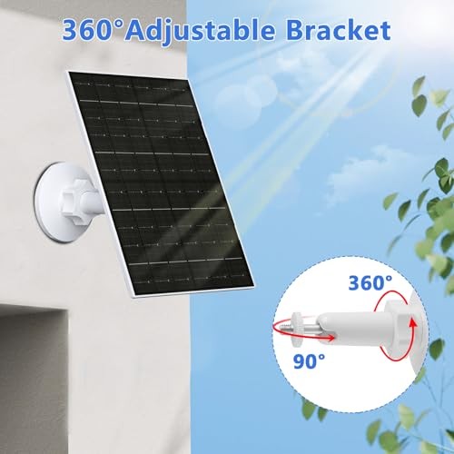 7W Solar Panel for Ring Camera, Solar Charger Compatible with Stick Up &