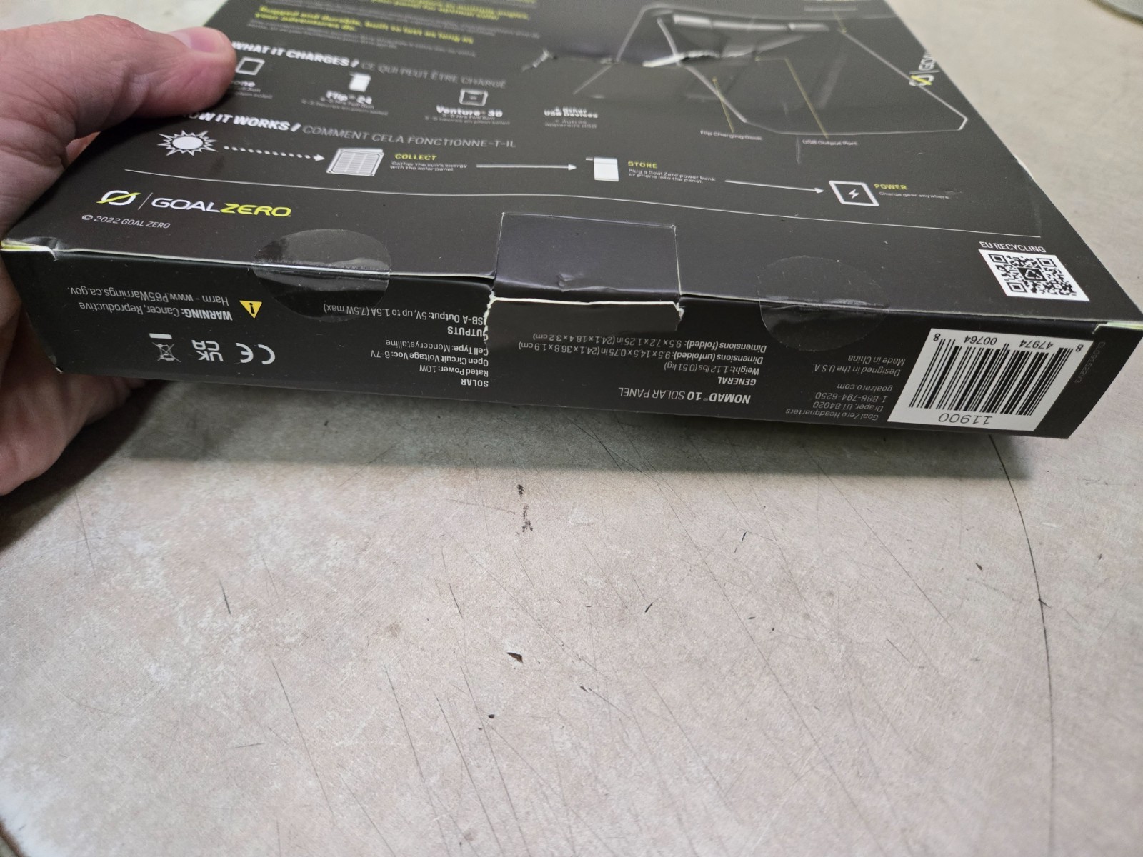 Goal Zero 11900 Nomad 10 Solar Panel Still factory sealed!