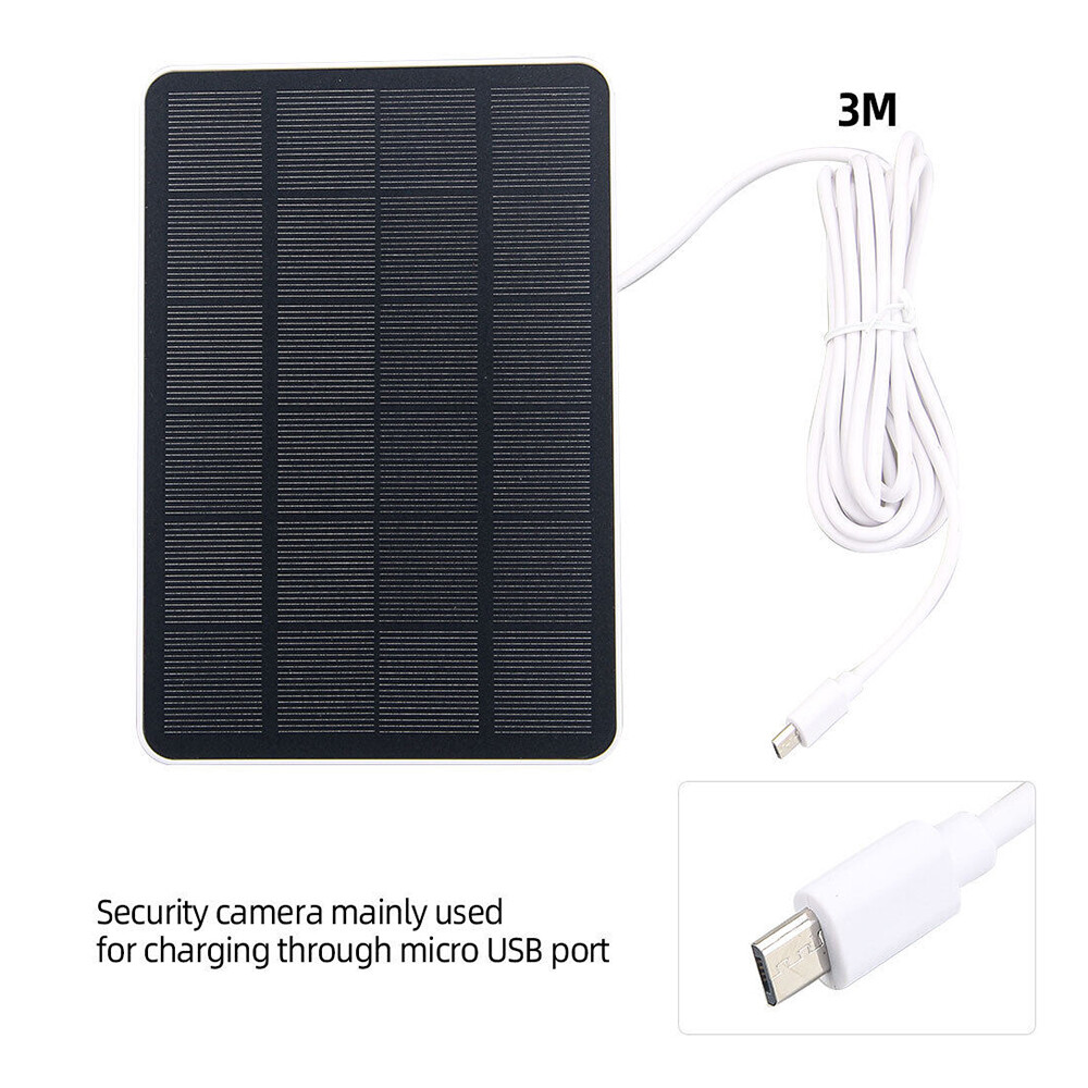 10W Solar Panel for Security Camera Light Stand USB Charging Waterproof Outdoor