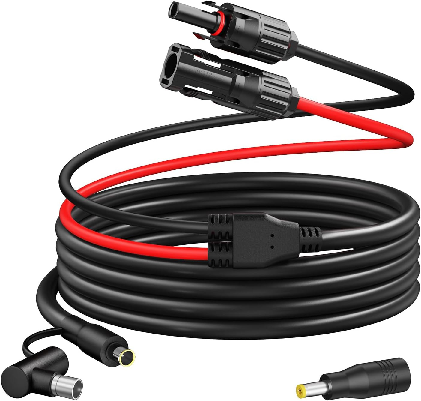 Solar Panel Extension Cable MC4 to DC 8Mm, 6.6FT 12AWG+14AWG Solar Charge Cable