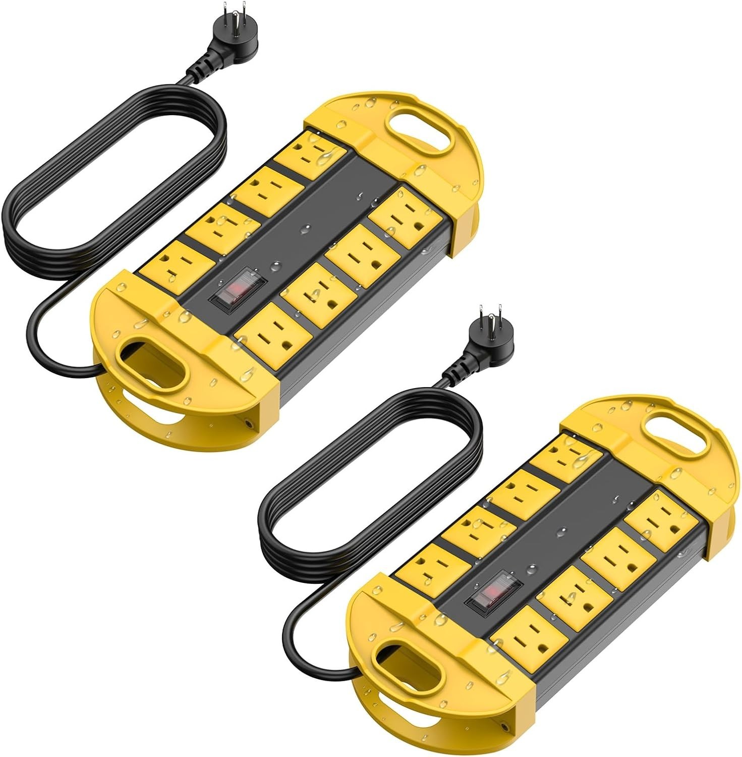 Multi-Outlet Waterproof Power Strip with 10FT Cord – Perfect for Outdoor Use