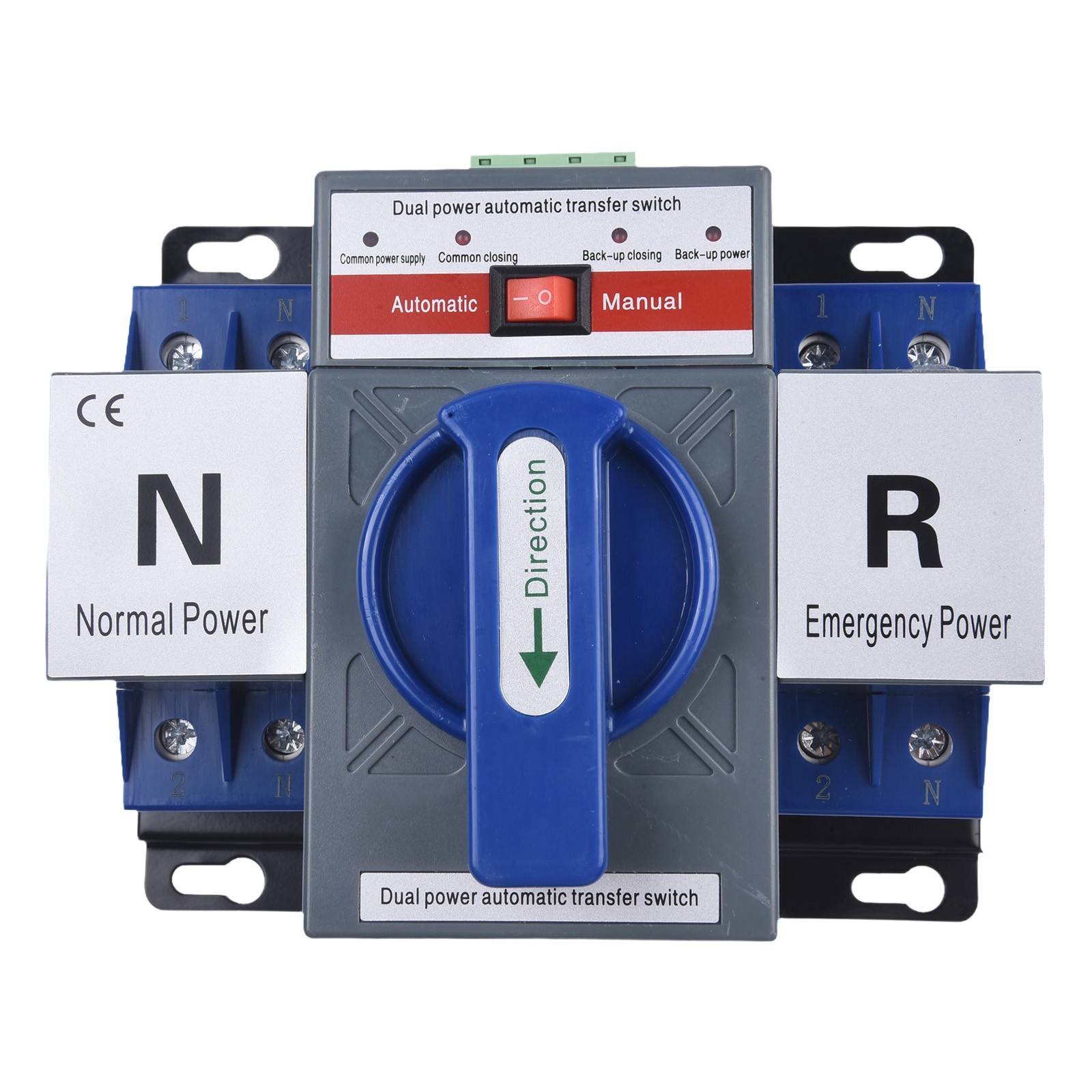 Blue Dual Power Auto Changeover Switch Generator Transfer Switch 63A 2P