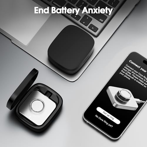 Charging Case Compatible with Oura Ring Gen 5, 4 & 3, 1000mAh Portable Travel