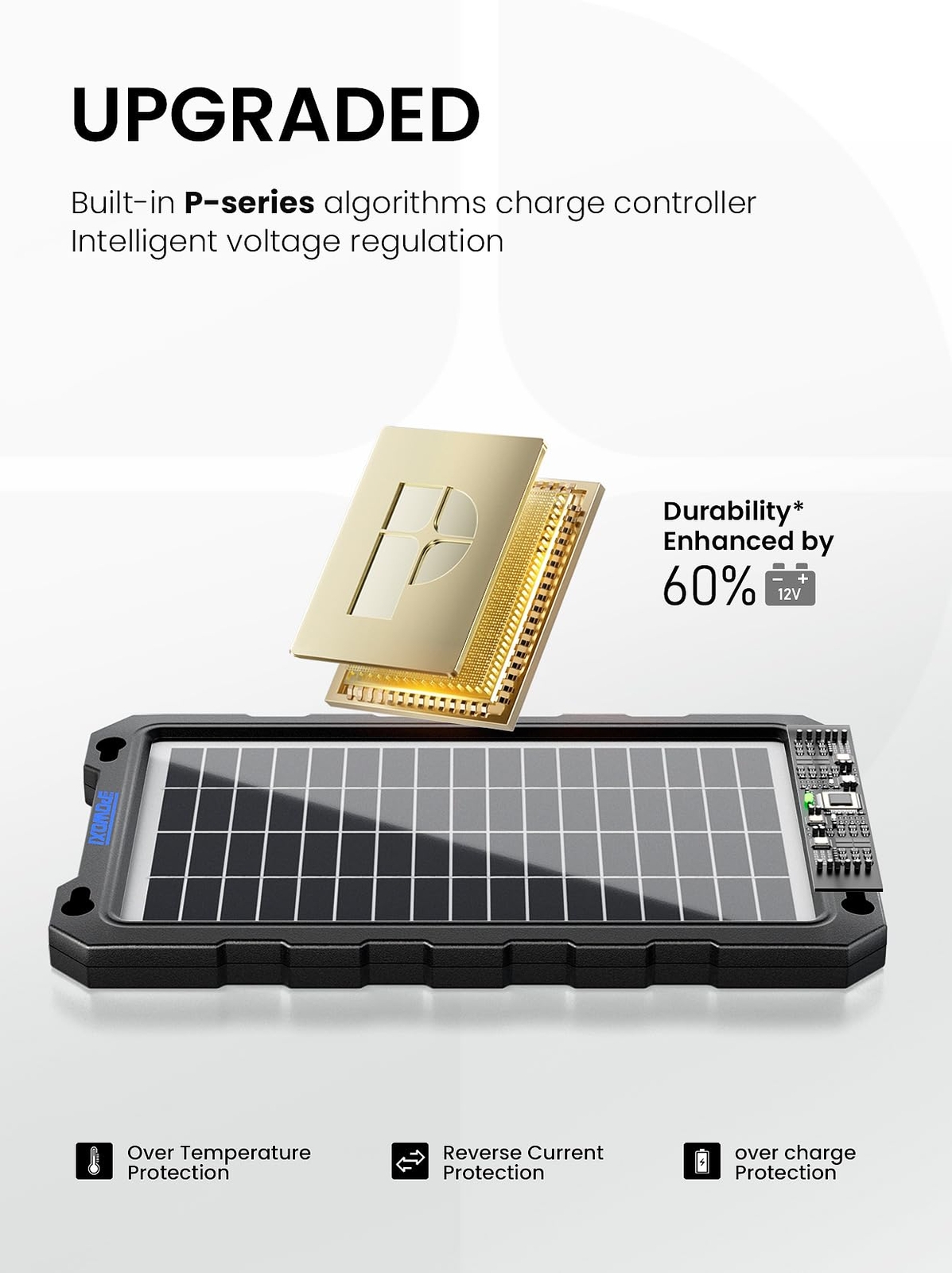 POWOXI Upgraded 7.5w-solar-battery-trickle-charger-12v Waterproof Solar Kit