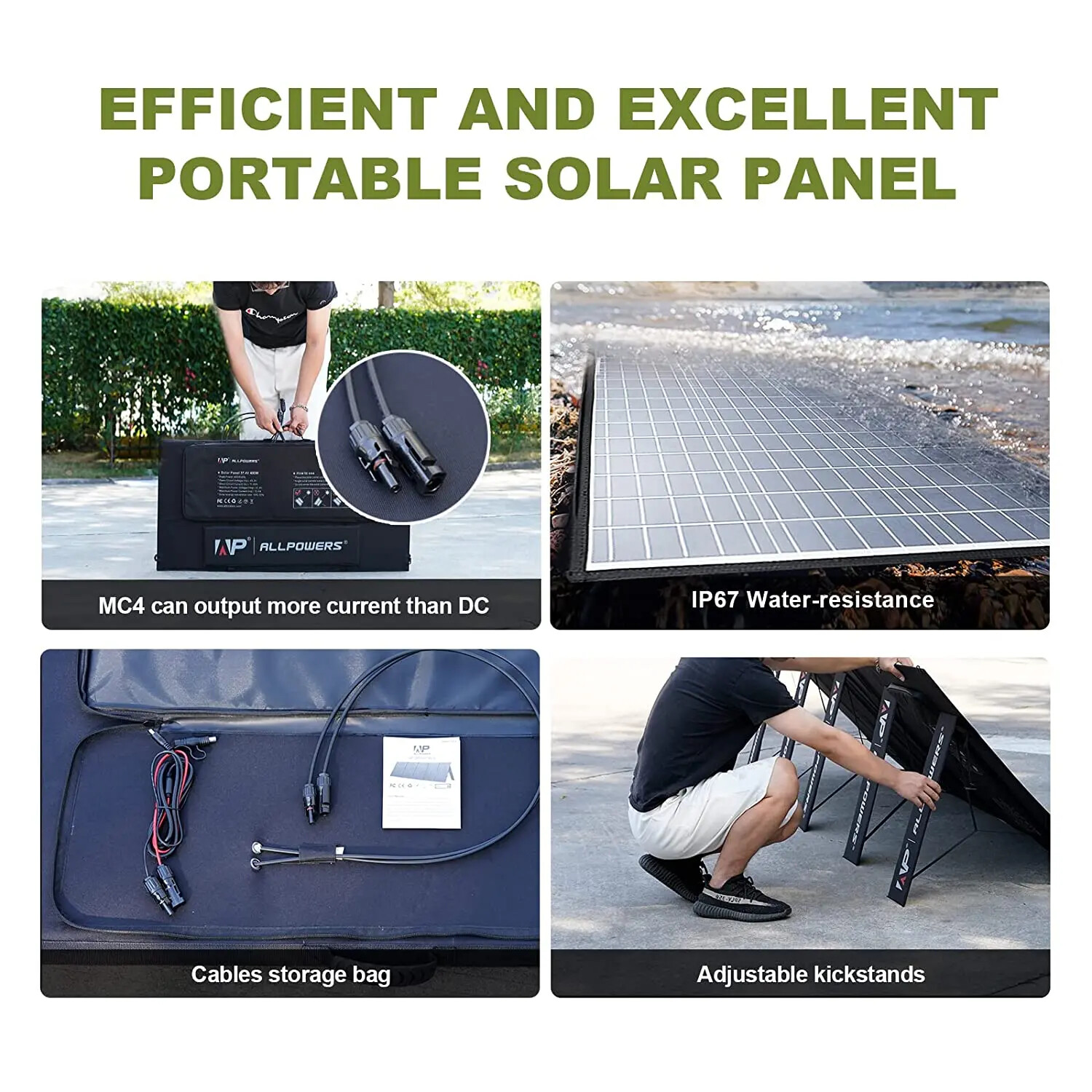 Foldable Solar Panel Solar Charger with Solar Output for Power Station Solar