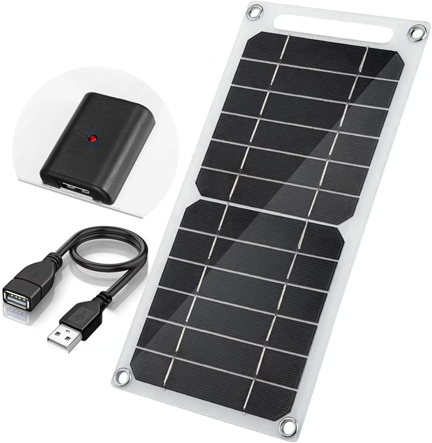 Mini 5V 6W USB Solar Panel, Portable 5 Volt 6 Watt High Efficiency Monocrystalli