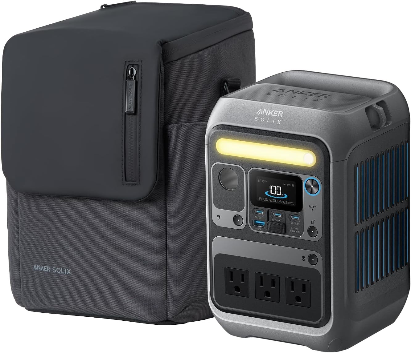 Power Station SOLIX C300, 288Wh LiFePO4 Battery, 300W (600W Surge) Solar , 140W