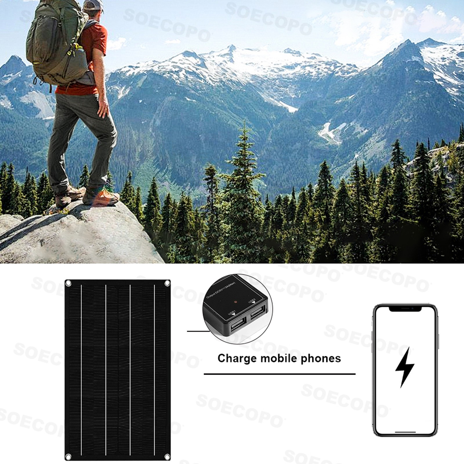 8000W Solar System 800W Panel 100A Controller 12V/24V-110V/220V Inverter