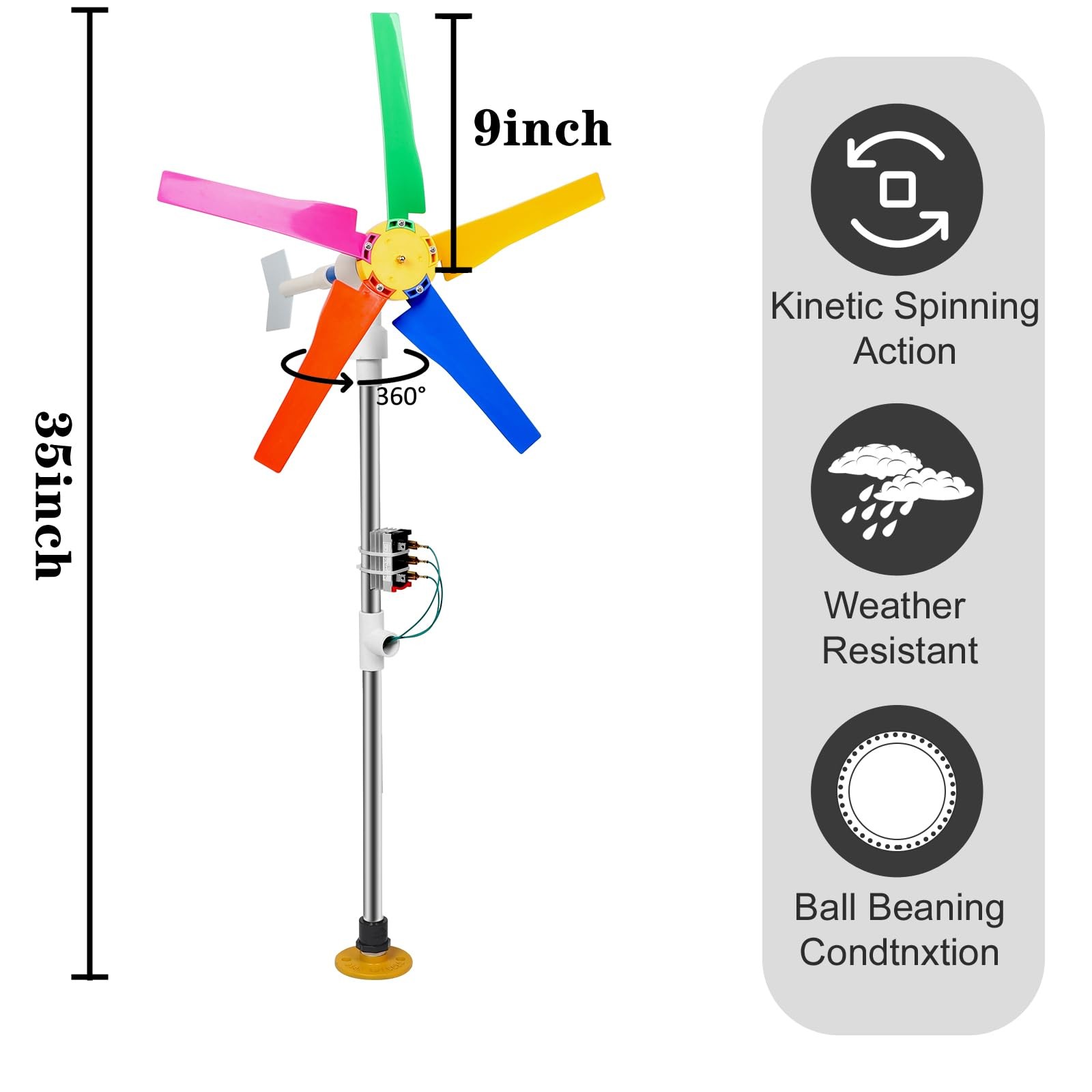 DIY Small Wind Turbine Generator Kit and Light Strip for Backyard Decoration …