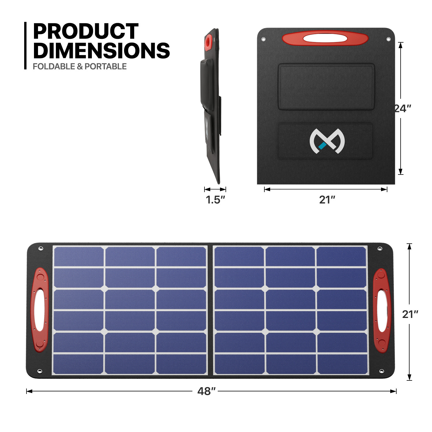 [PORTABLE POWER STATION+FOLDABLE SOLAR PANEL]Camping Solar Generator w/LED Light