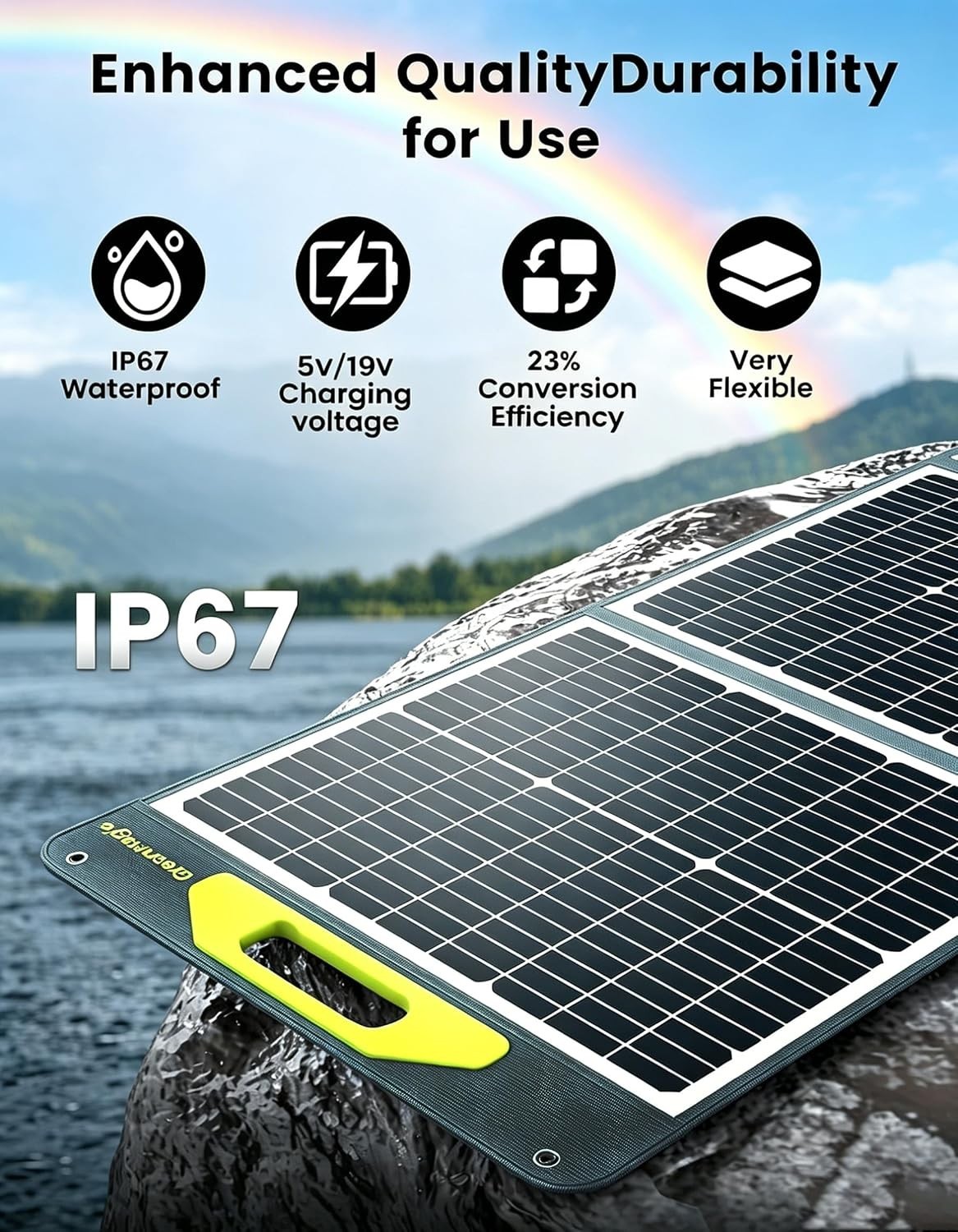 200W High Efficiency Portable Solar Panel – Foldable, Waterproof & Lightweight