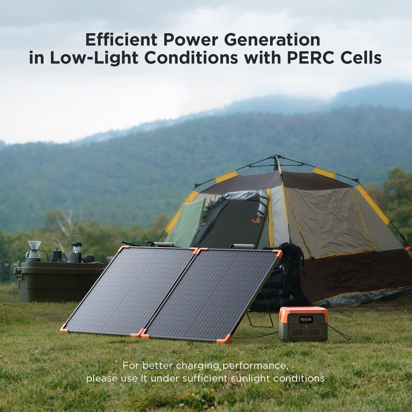 ZOUPW 100W Portable Solar Panel Kit with 20A PWM Controller for Power Station