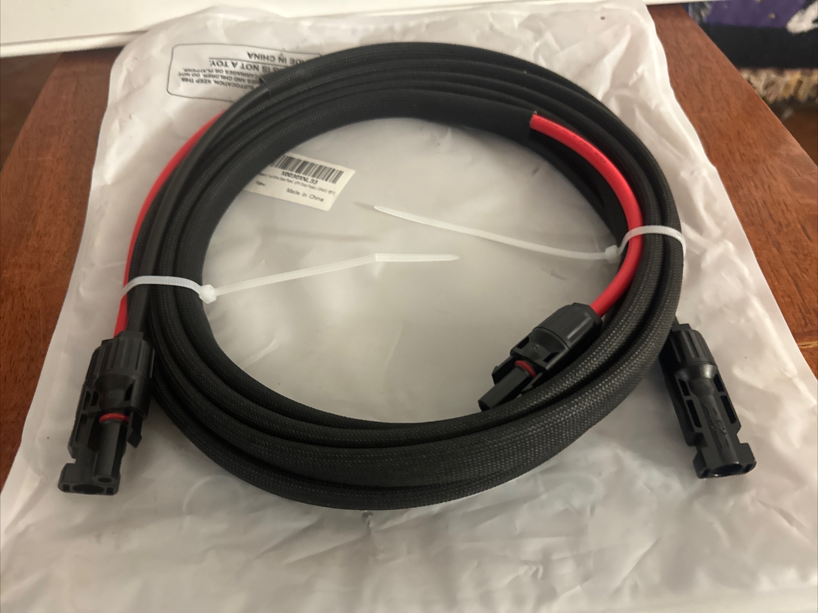 10 AWG Solar Panel Extension Cable PV Wire Solar Connectors Pair Black Red 6mm²