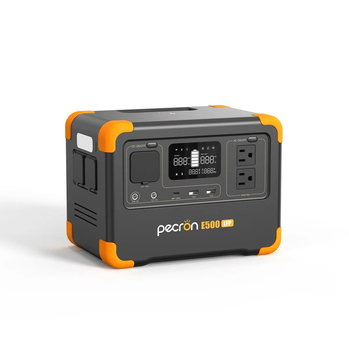 576Wh LiFePO4 Portable Power Station 600W Pure Sine Wave Wireless Charging Solar