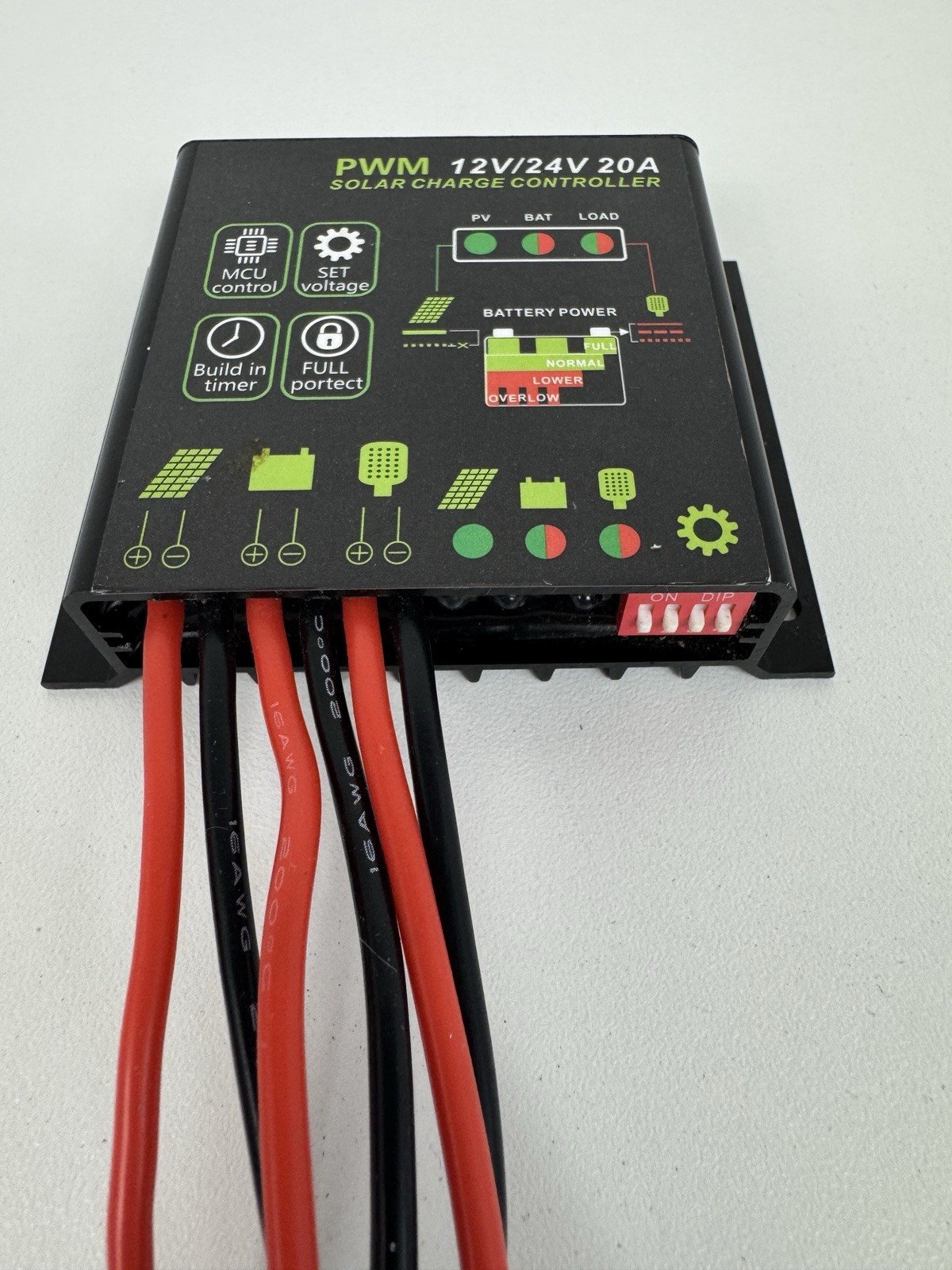 1 Set Solar Charge Controller 12V 24V 10A Solar Panel Charging Battery Regulator