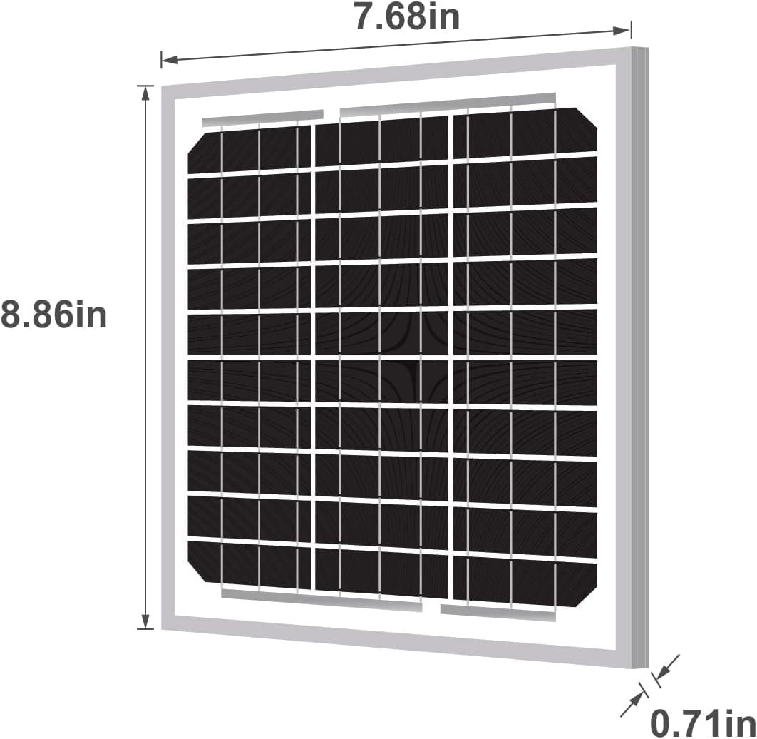 Newpowa 10PCS 5W(Watts) 12V(Volts) Solar Panels, High-Efficiency Monocrystalline