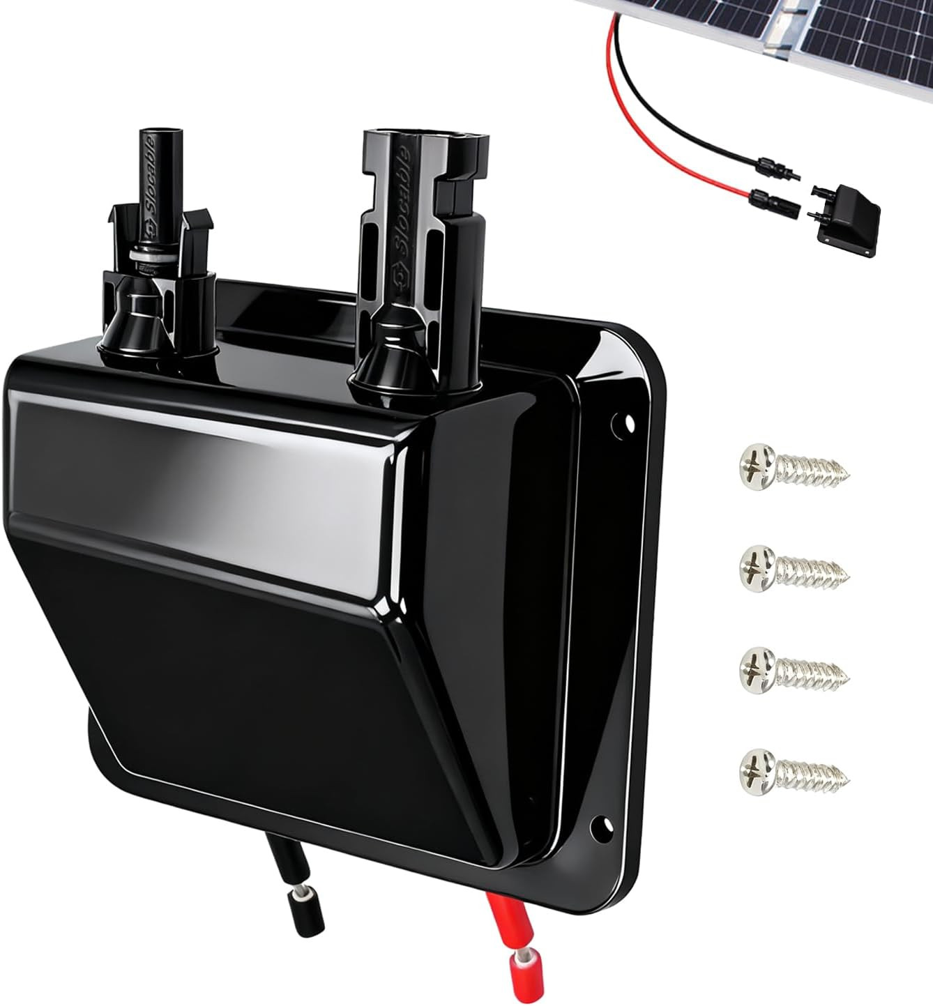 Solar Cable Entry Gland, 1FT 10AWG Soft Solar Extension Cable and Connector, UV