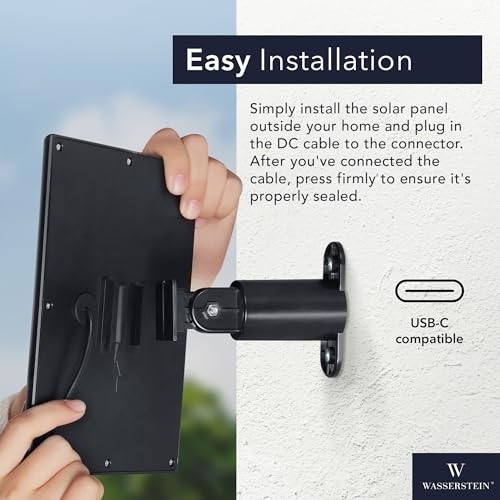 Solar Panel Compatible with Ring Spotlight Cam/Plus/Pro Battery, 2 Pack Black
