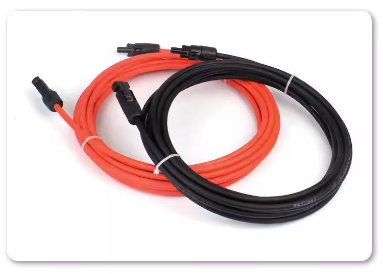 50FT 10 AWG Solar Panel Extension Cable PV Wire Solar Connectors Pair 6mm²