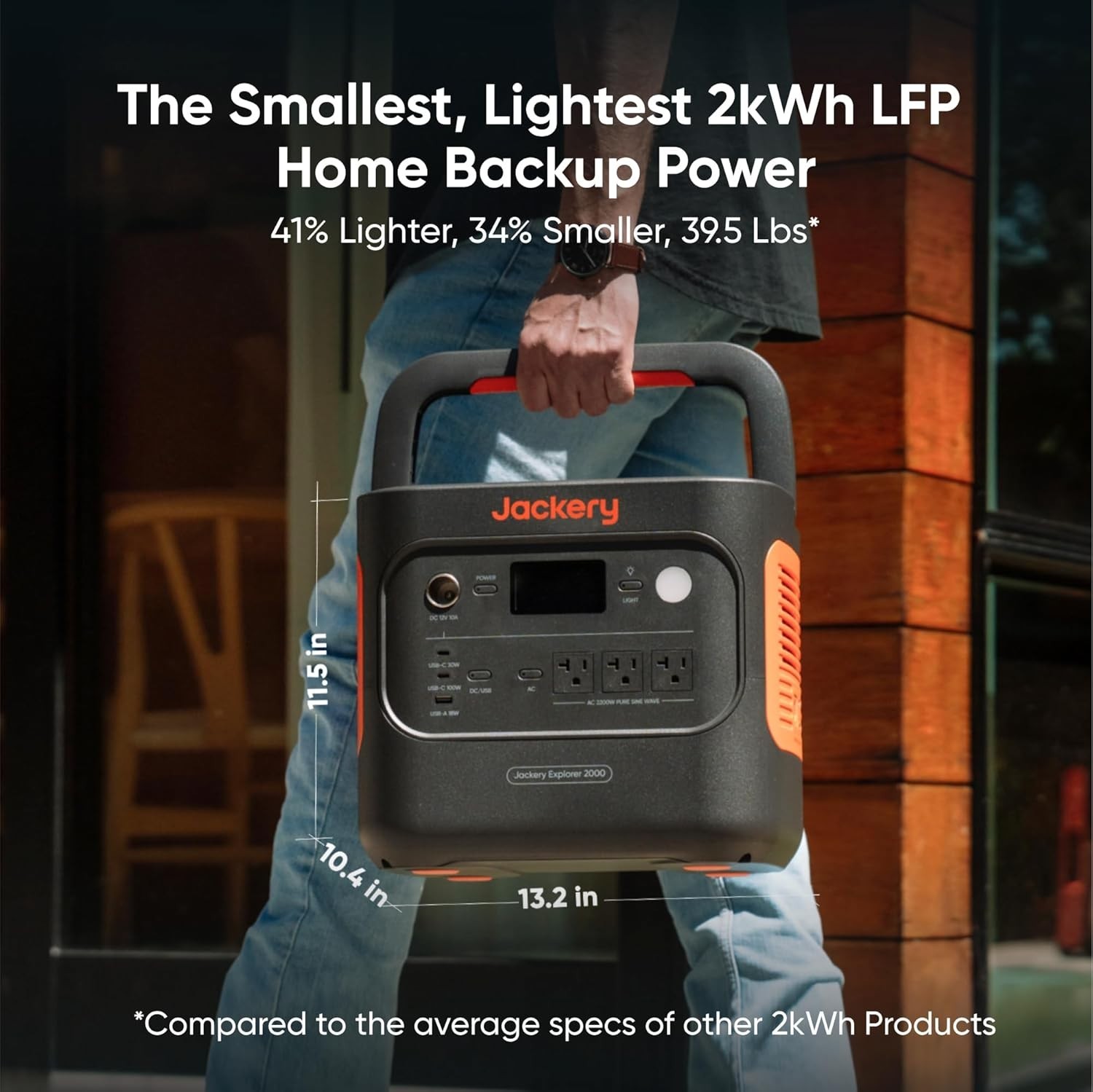 Jackery Explorer 2000 v2 Portable Power Station, 2042Wh LiFePO4