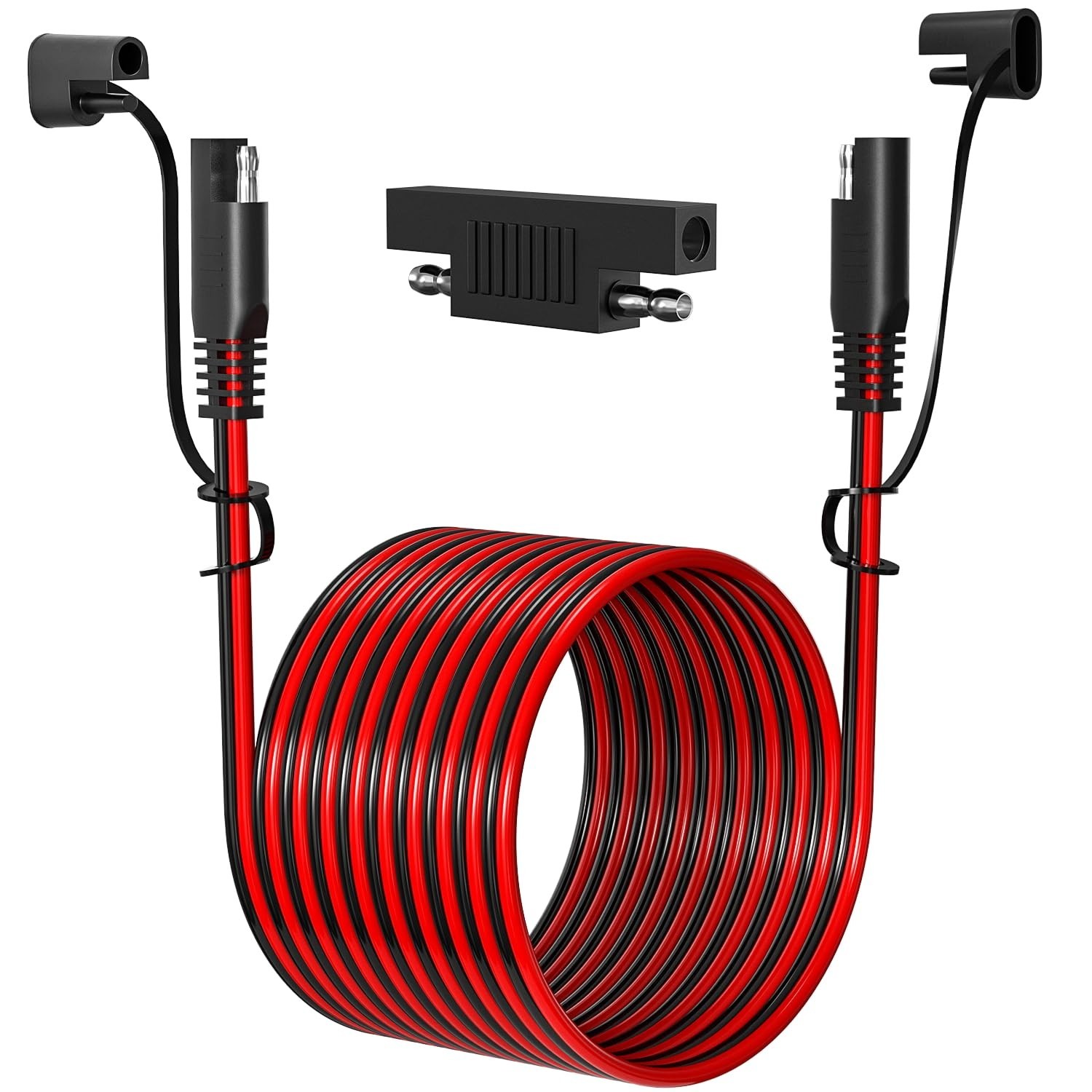 12FT Extension Cable 16AWG Quick Disconnect Connector for Automotive Solar Panel