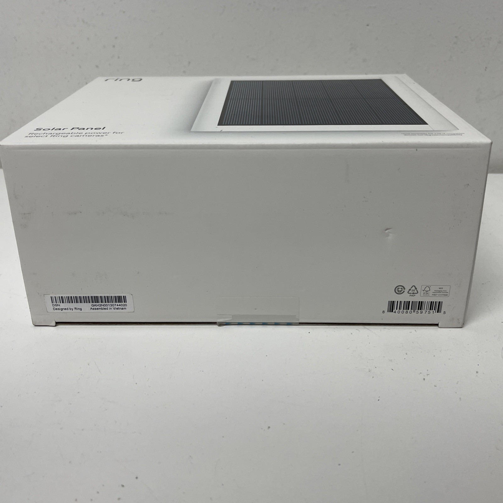 Ring 4W 2nd Generation Solar Panel for Select Ring Security Cameras White Sealed
