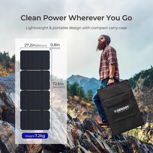Renogy Portable Solar Panels 220W Foldable IP67 Waterproof For RVs Camping