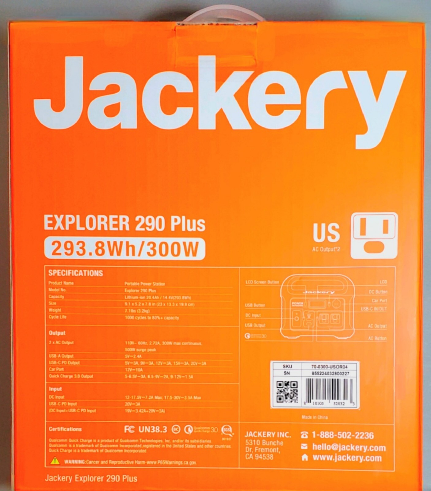 Brand-new Jackery Explorer 290 Plus Portable Power Station