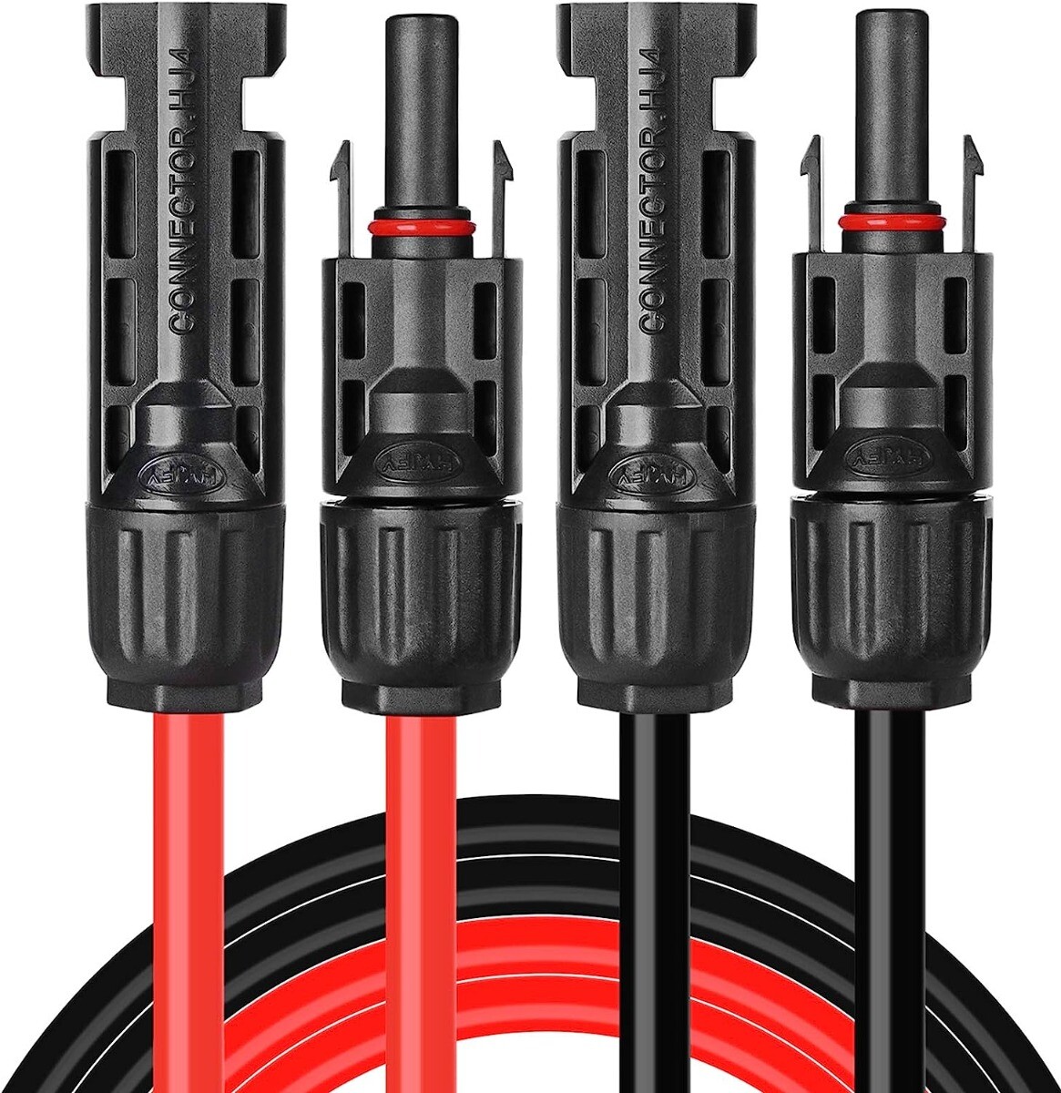 Solar Extension Cable Wire with 1 Pair 15 Feet Black + 15 Feet Red Weatherpro…