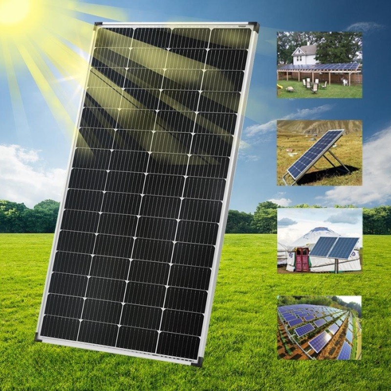 200W 12 Volt Solar Panel Monocrystalline High Efficiency PV Module Power Charger