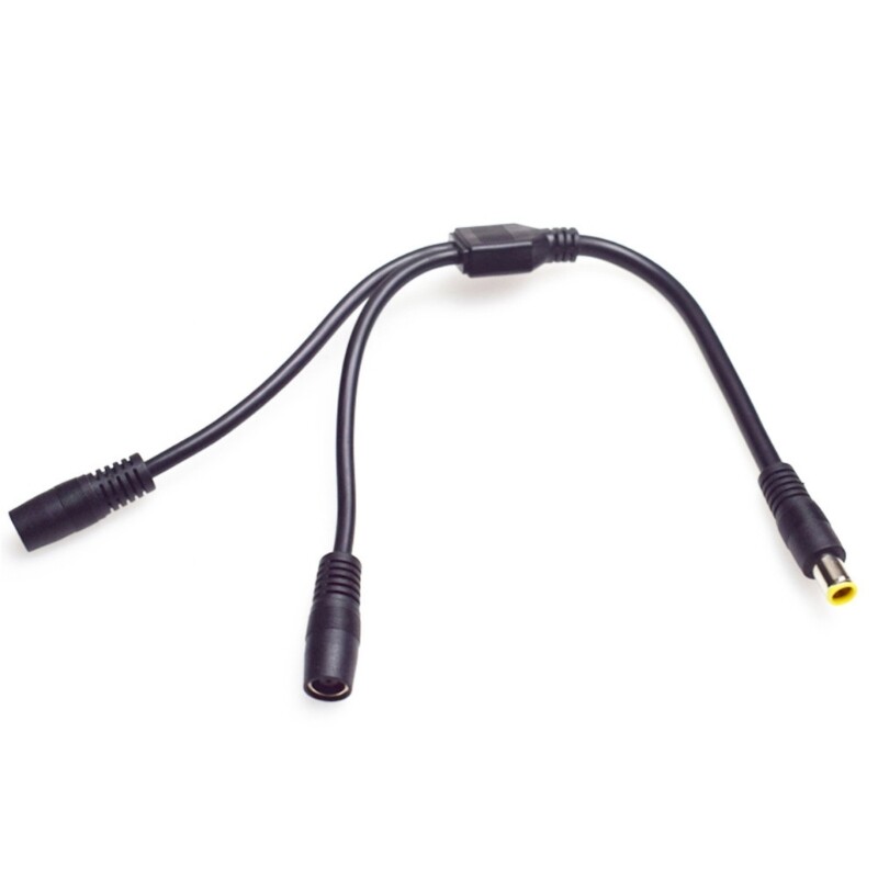Double Input Solar Charging Cable, DC7909 Male to 2 Female Connection Line