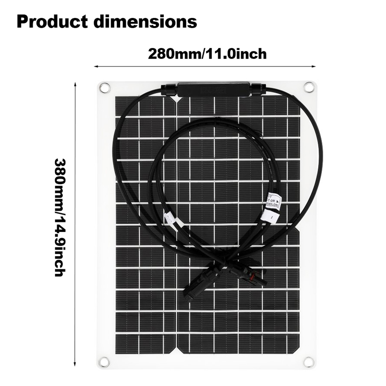 300W 12V Semi-Flexible Solar Panel Bendable Thin Film Monocrystalline Waterproof