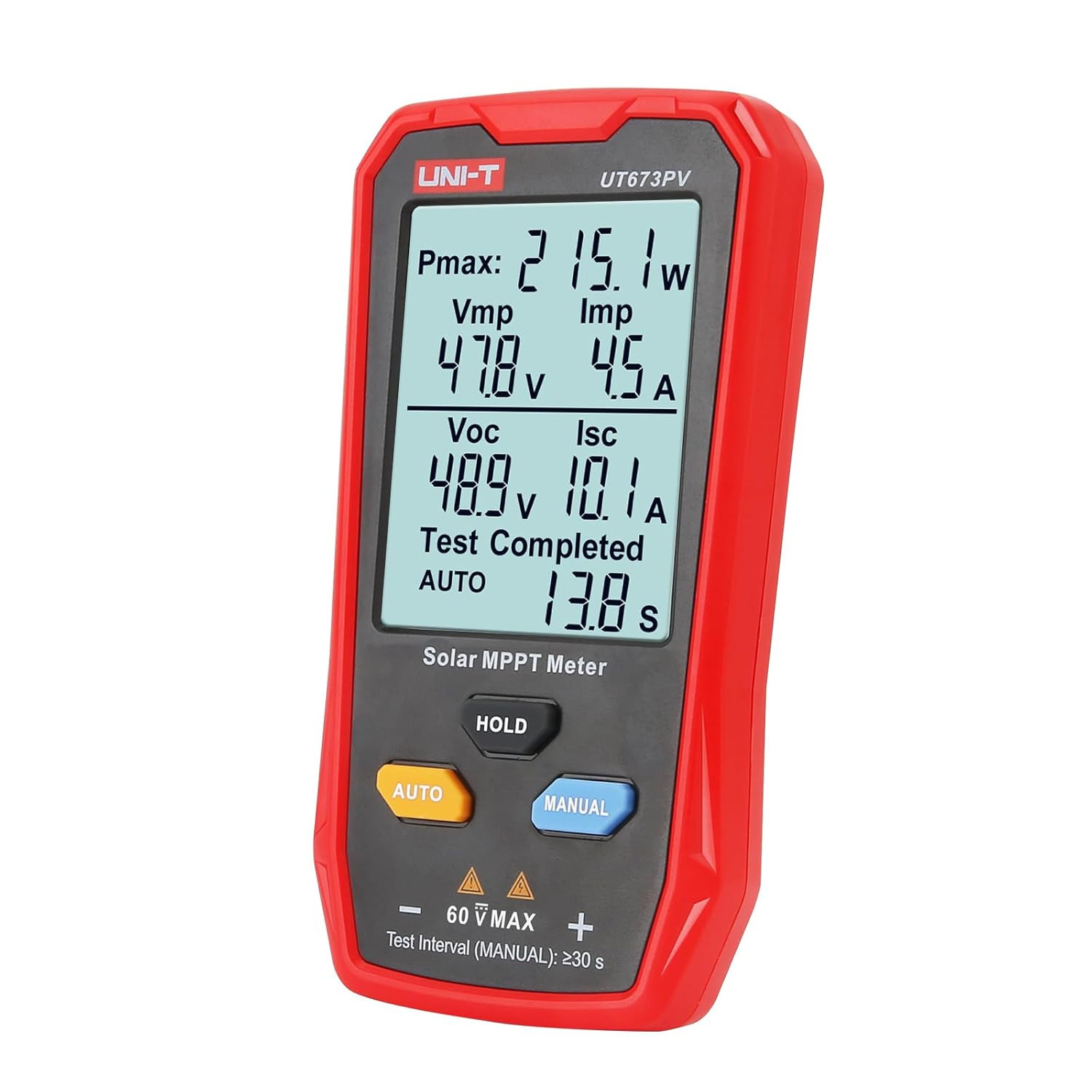 UT673PV Solar MPPT Meter 800W Multimeter, 35A/60V Auto Measurement Display