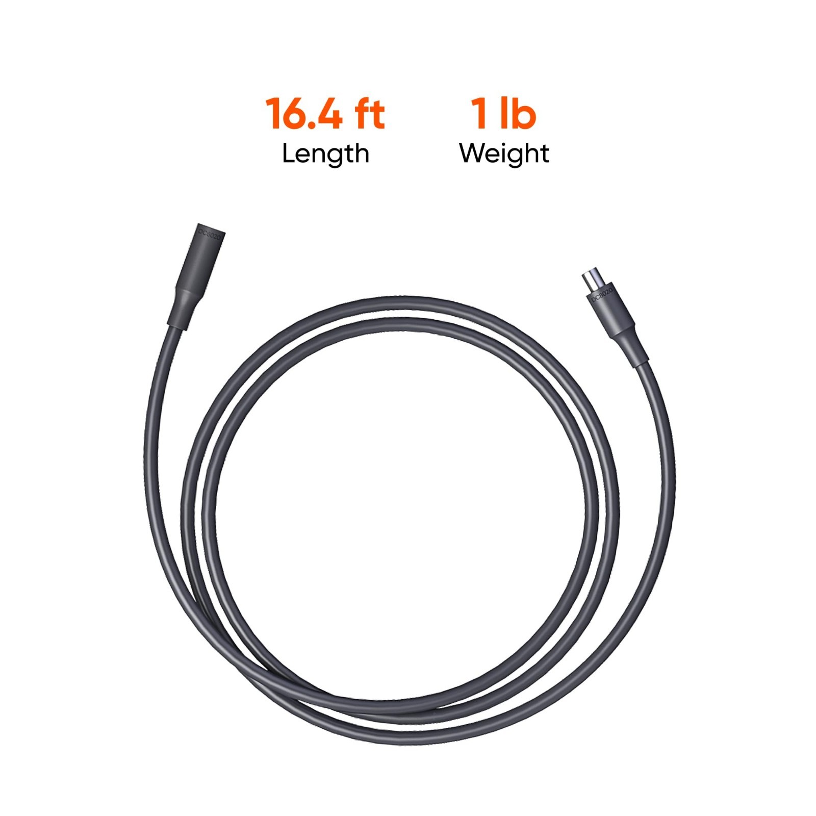 16.4ft DC Extension Cable for Solar Panel – 5 Meter, Durable Grey Connector