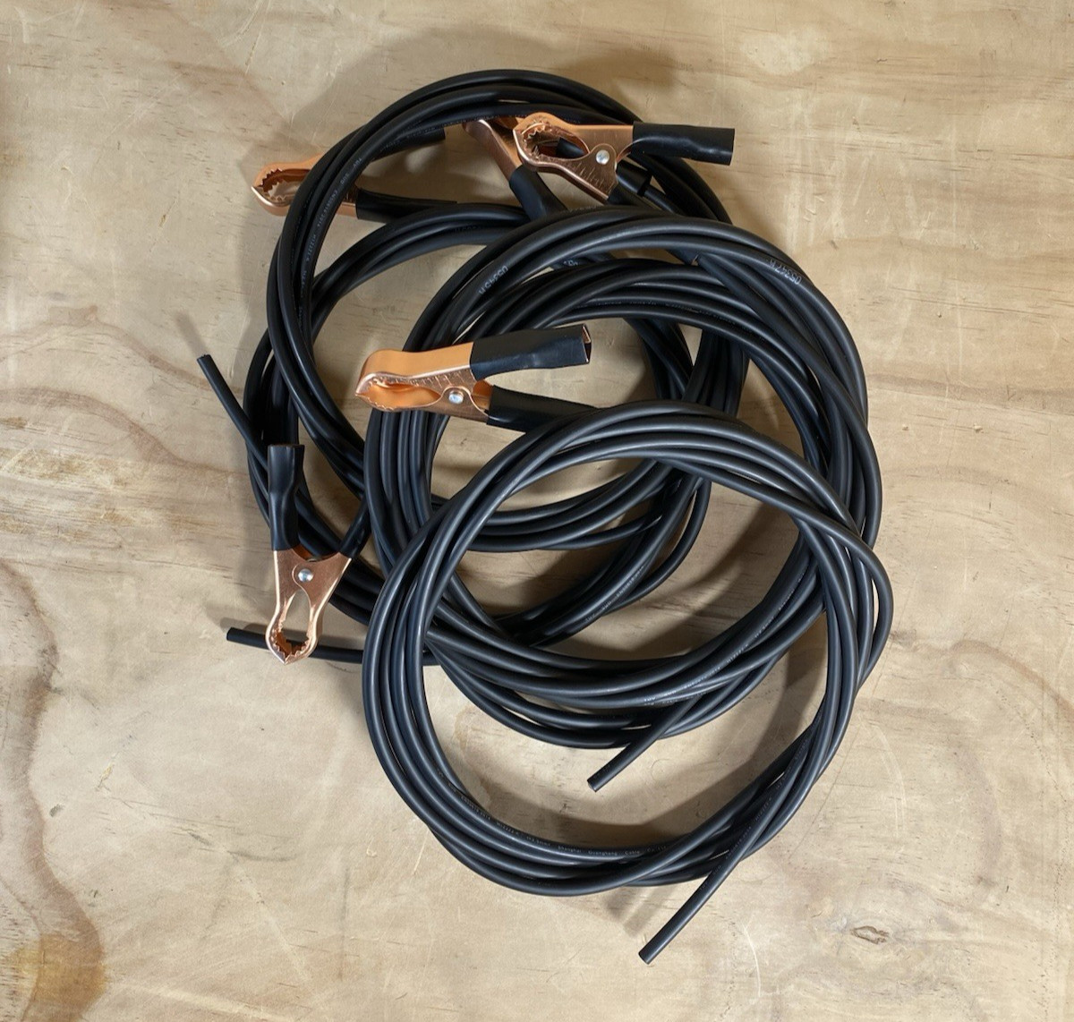 Lot of 5, 8 FT Battery Clip-on Crocodile Clamps to SAE Connector, 14 AWG (2.5mm)