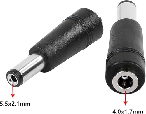 DC Adapter Type C 5.5×2.1mm, 5V 12V 20V 4.0×1.7mm to 5.5×2.1mm