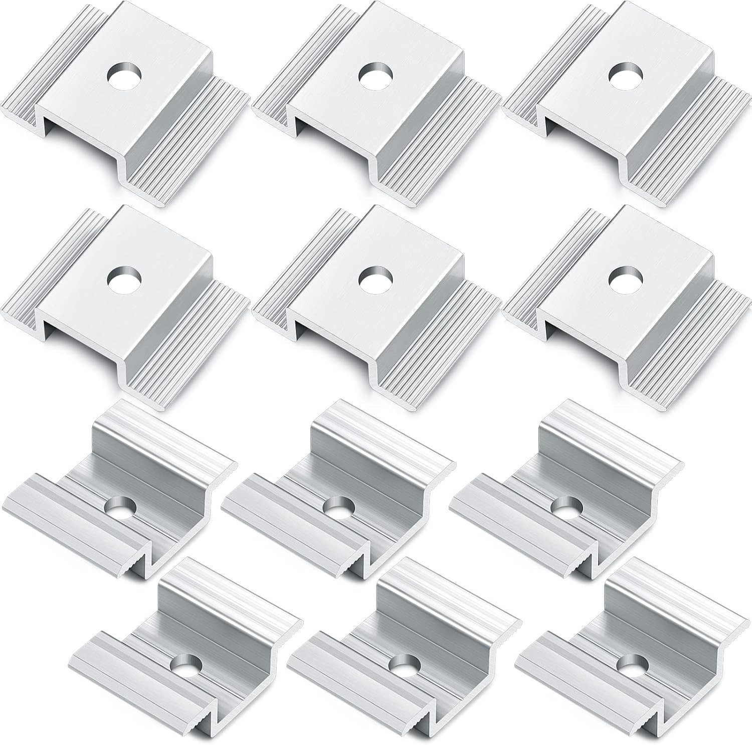 12 Pack Solar Panel Mid Clamps 1.06 Inch Solar Panel Bracket Aluminium Mounting