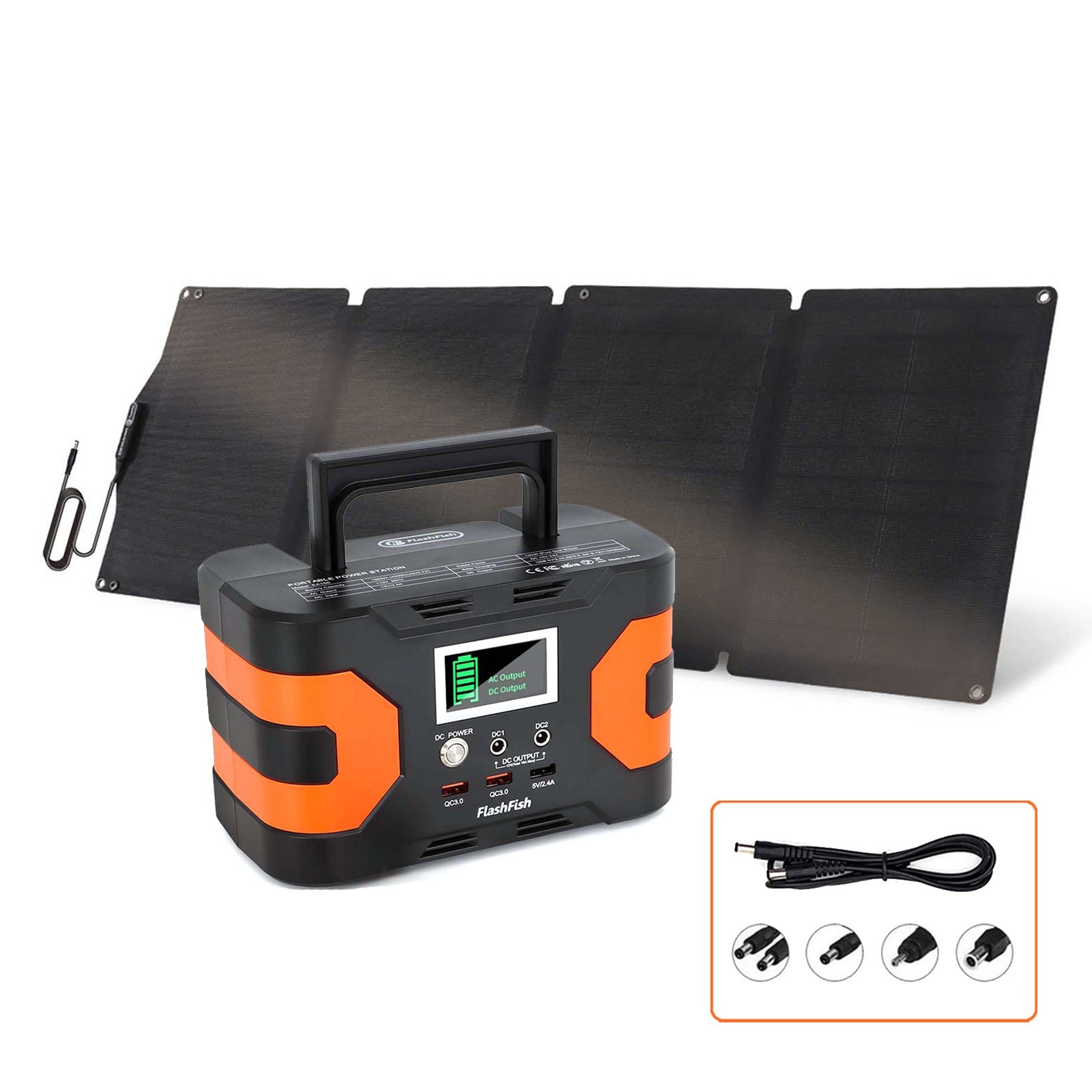 150W Solar Power Generator 166Wh Portable Power Station with 60W Solar Panel
