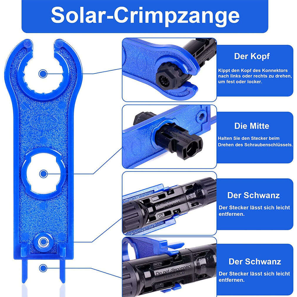 12Pairs Panel PV Solar Cable Connectors Wire Crimper Pliers Crimping Tool Set