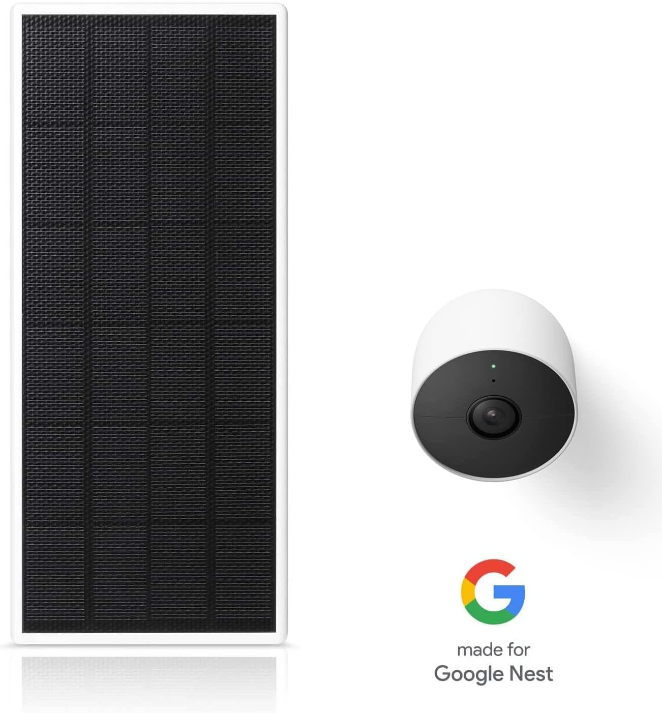 Solar Panel, Solar Panel Charger for Google Nest Cam Outdoor or Indoor, Battery