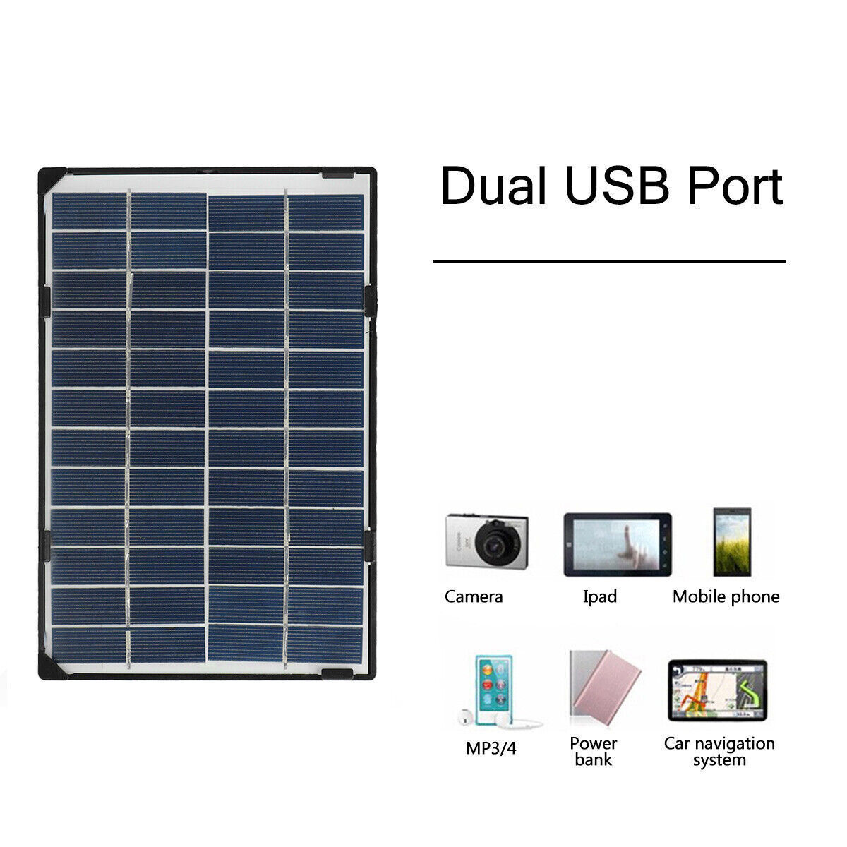 50W Solar Panel 12V Battery Charger System Kit For Outdoor Boat RV Car