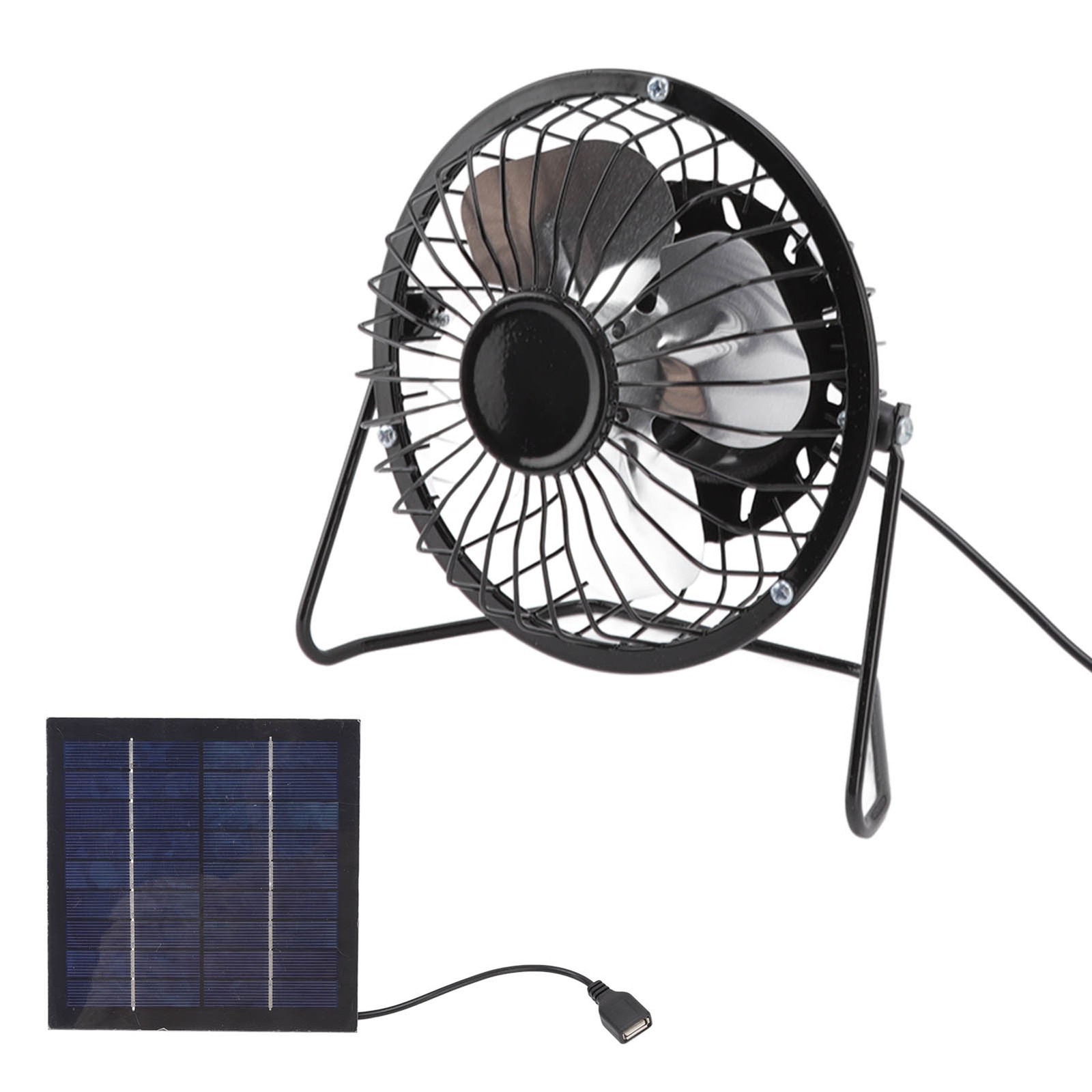 Solar Solar Panel Fan Portable USB Cooling Fan for Greenhouse Pet House Attic