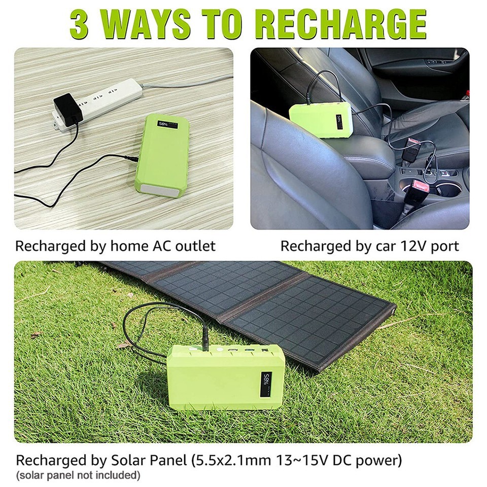 Portable Power Station Lithium Ion 24000mAh 88.8Wh AC Outlet for Camping Travel