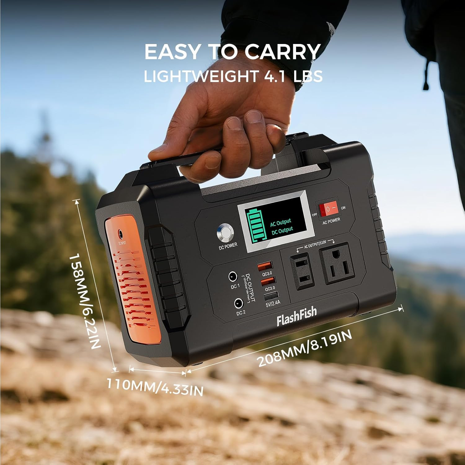 Portable Power Station 200W, 40800Mah Backup Power Battery Pack with 110V AC Ou