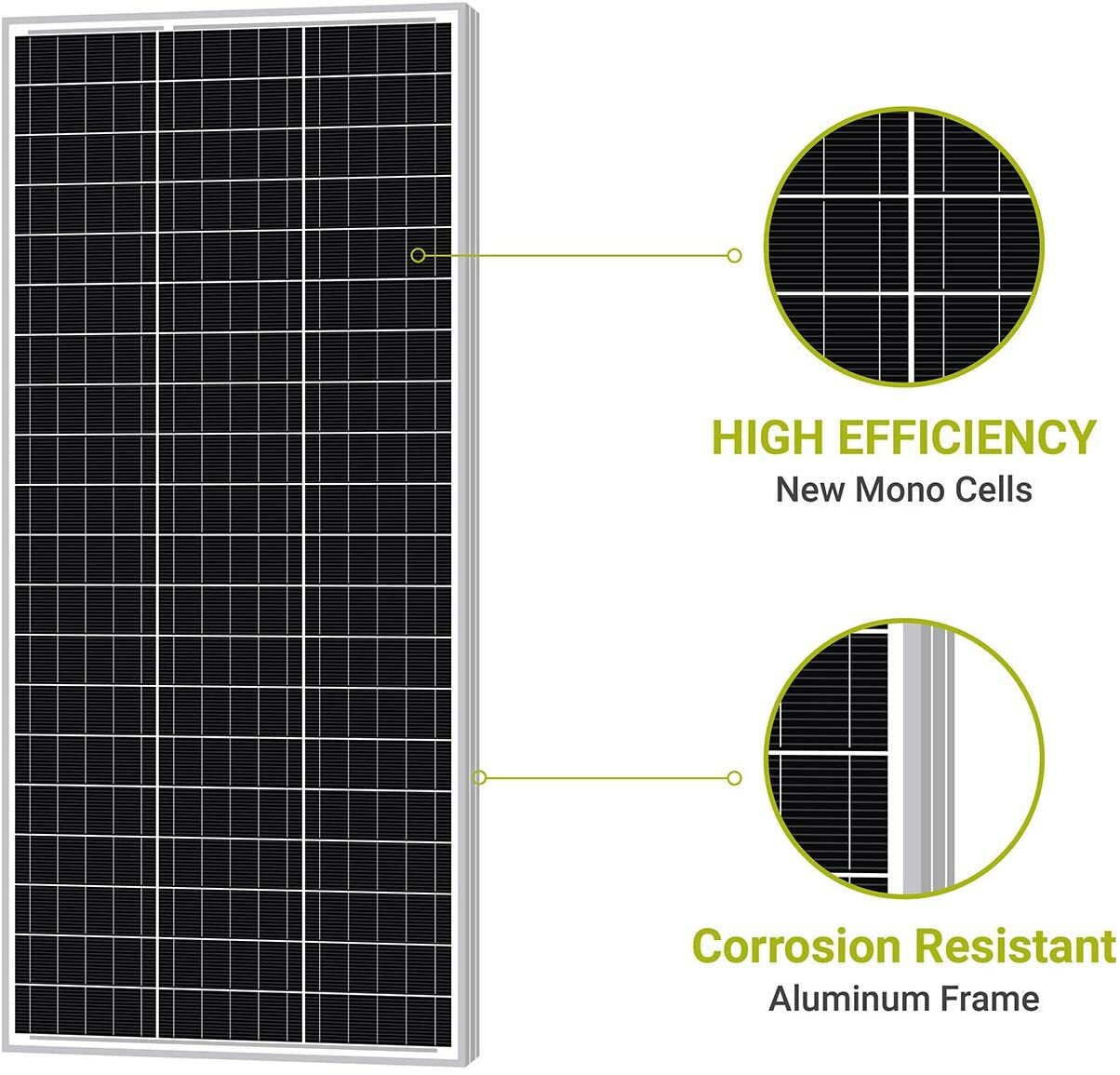 400W 200W 100 Watt Mono. Solar Panel for RV, Boat, Marine, Cabin, and Camping