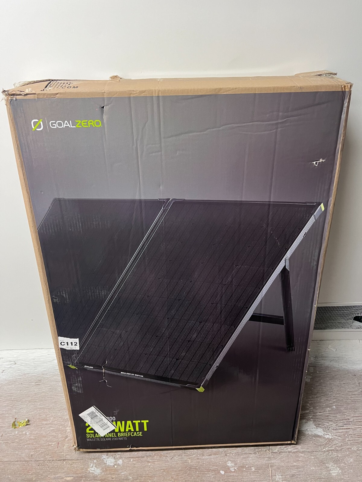 Goal Zero Solar Panel 200-Watt Monocrystalline, Tempered Glass, Aluminum Frame