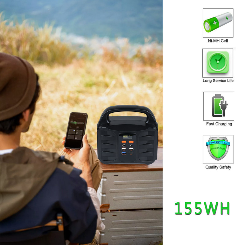 US GRECELL 155Wh Power Station Portable Solar Generator Power Supply for Camping