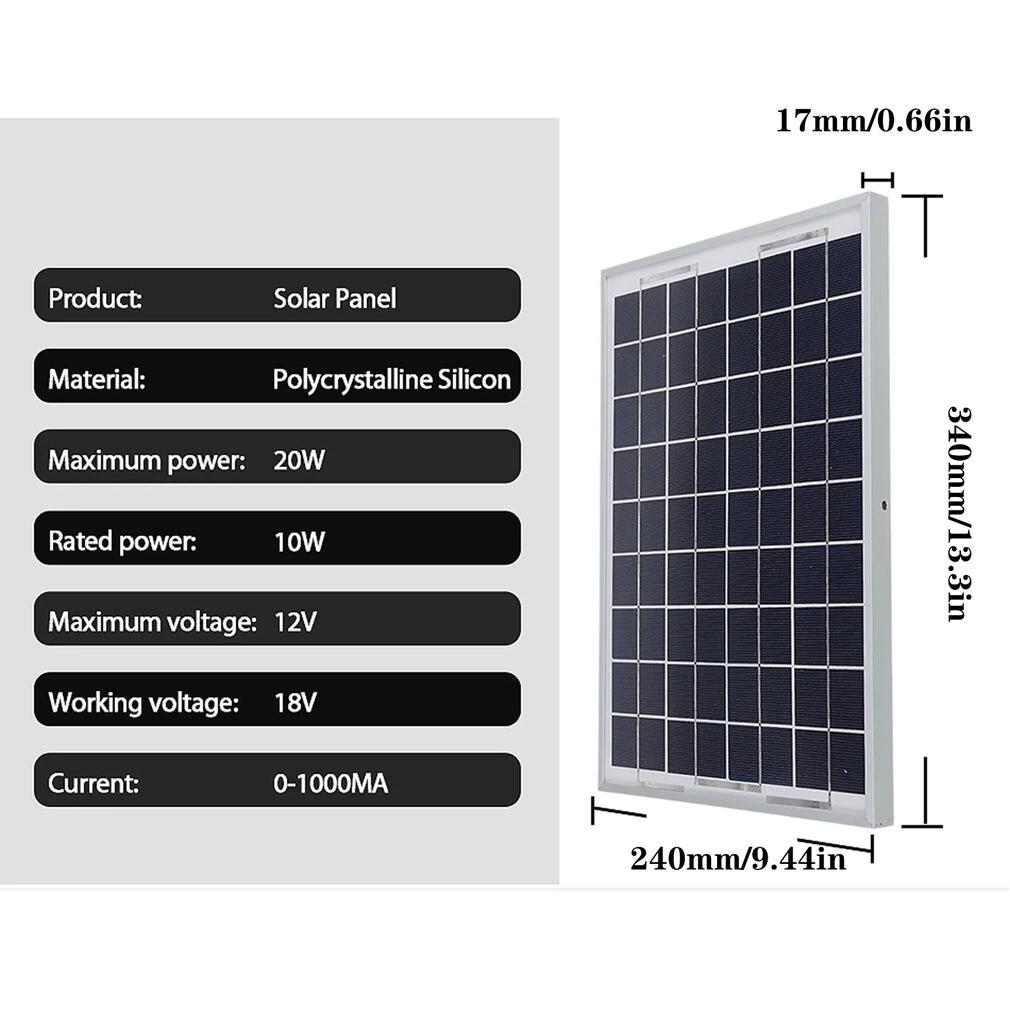 Kit Power Generation Battery Solar Panel Gifts System Charge Controller Inverter