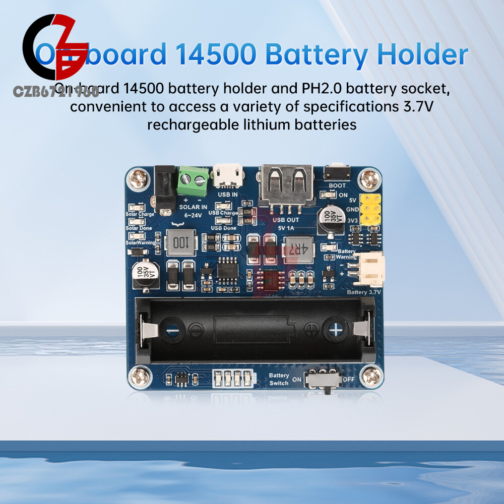 Power Manager Module for 6V~24V Solar Panel Support MPPT USB Battery Charging